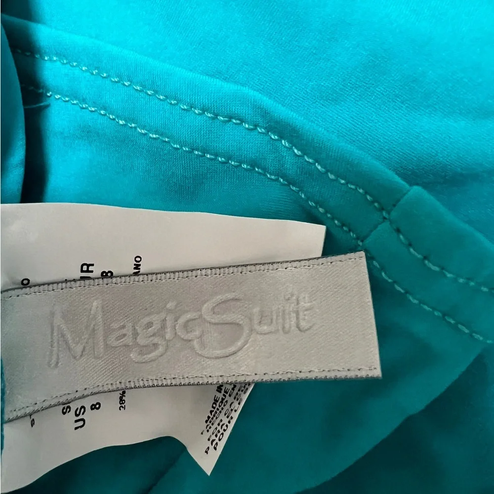 NWT Miraclesuit/Magicsuit Teal Halter Tankini Two Piece Swimsuit - Picture 10 of 12